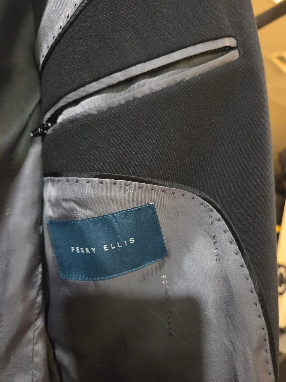 Perry Ellis black slim fit suit jacket size 44S
